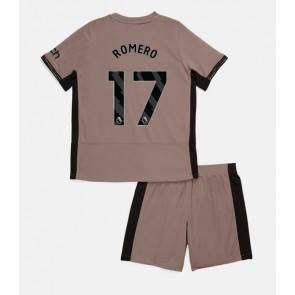 Tottenham Hotspur Cristian Romero #17 Dětské Alternativní dres komplet 2023-24 Krátký Rukáv (+ trenýrky)
